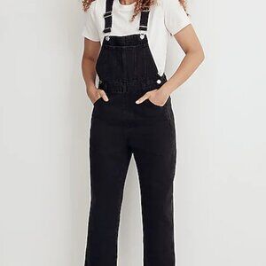 Madewell Straight Leg Overalls, Size M, Lunar (Black)